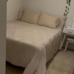 Queen Bamboo Platform Bed Frame – Sturdy, Modern, No Box Spring Needed