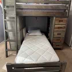 Like New Bunk Bed with Desk & Storage