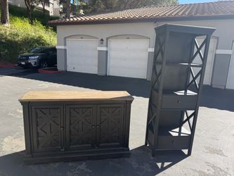 Cabinet and mating bookshelf