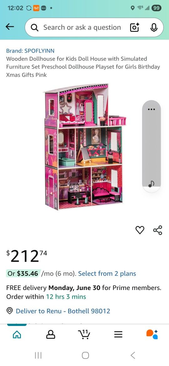 Wooden Doll House(like New)