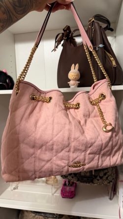 Coach pink denim Evelyn