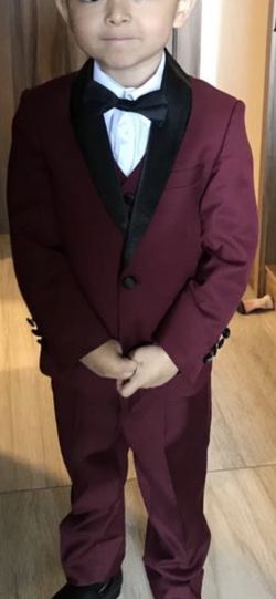 Burgundy Boy Tux