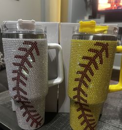 BRAND NEW BLING BASEBALL OR SOFTBALL TUMBLER 