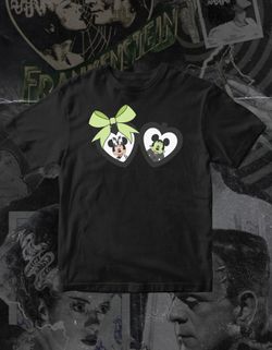 Mickey & Minnie Frankenstein And Bride Of Frankenstein Shirts