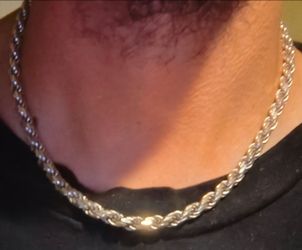 17 in .925 silver rope necklace