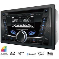 Power Acoustik PCD52B Car AM FM Receiver Radio With Bluetooth SD USB Playback