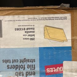 Staples 250 Folders End Tab Fill Folder— New!!