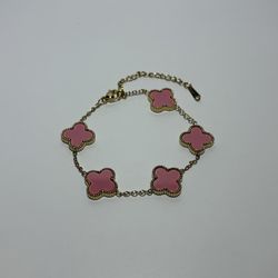Pink Clover Bracelet
