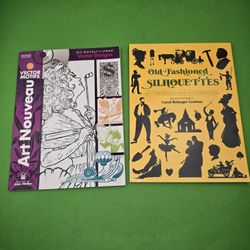 The Dover Art Nouveau ClipArt CD & Old Fashion Silhouettes Book Bundle