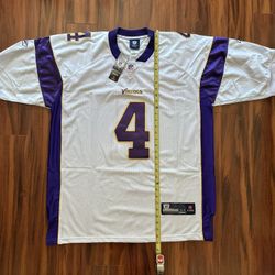 On Field Reebok NFL Equipment Brett Favre Vikings #4 Jersey Size 54