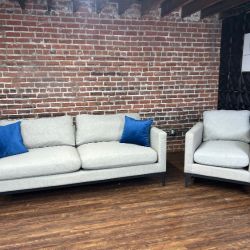 Free Delivery-gray MCM sofa/couch + chair