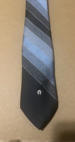 Men’s Blue   Aigner Vintage Designer tie In excellent Condition 