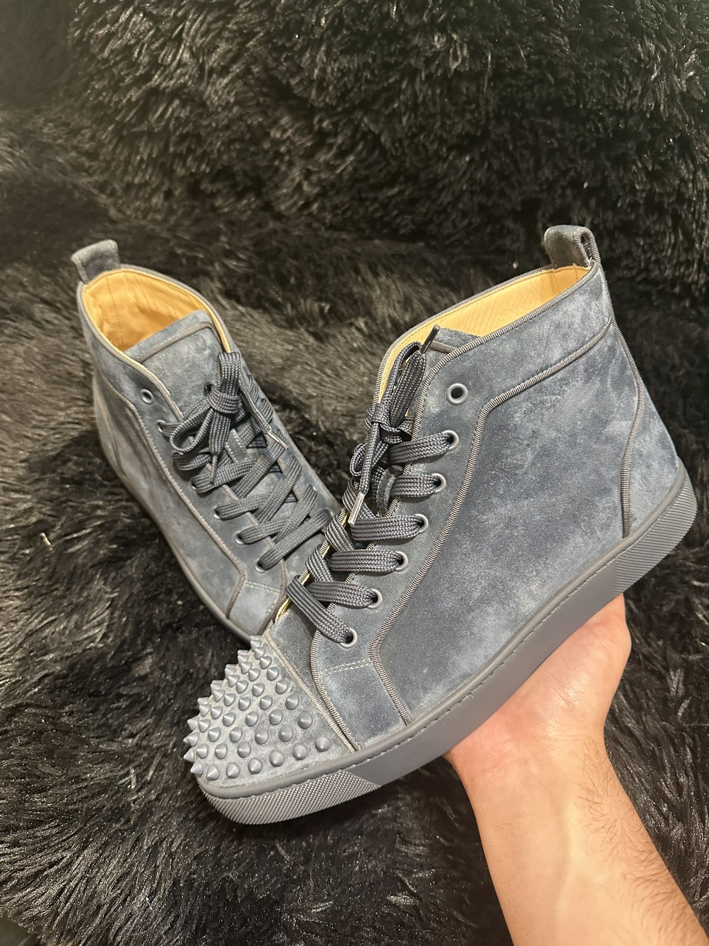 Brand New Authentic Red Bottoms Size 10 With Box Grey