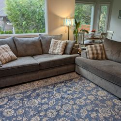 Gray Sofa and Double Chair 