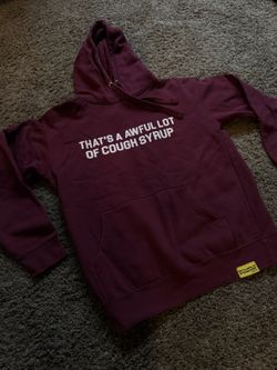 Awful Lot Of Cough Syrup Hoodie Burgundy 