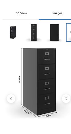 Staples 4 drawer filing cabinet vertical lock black