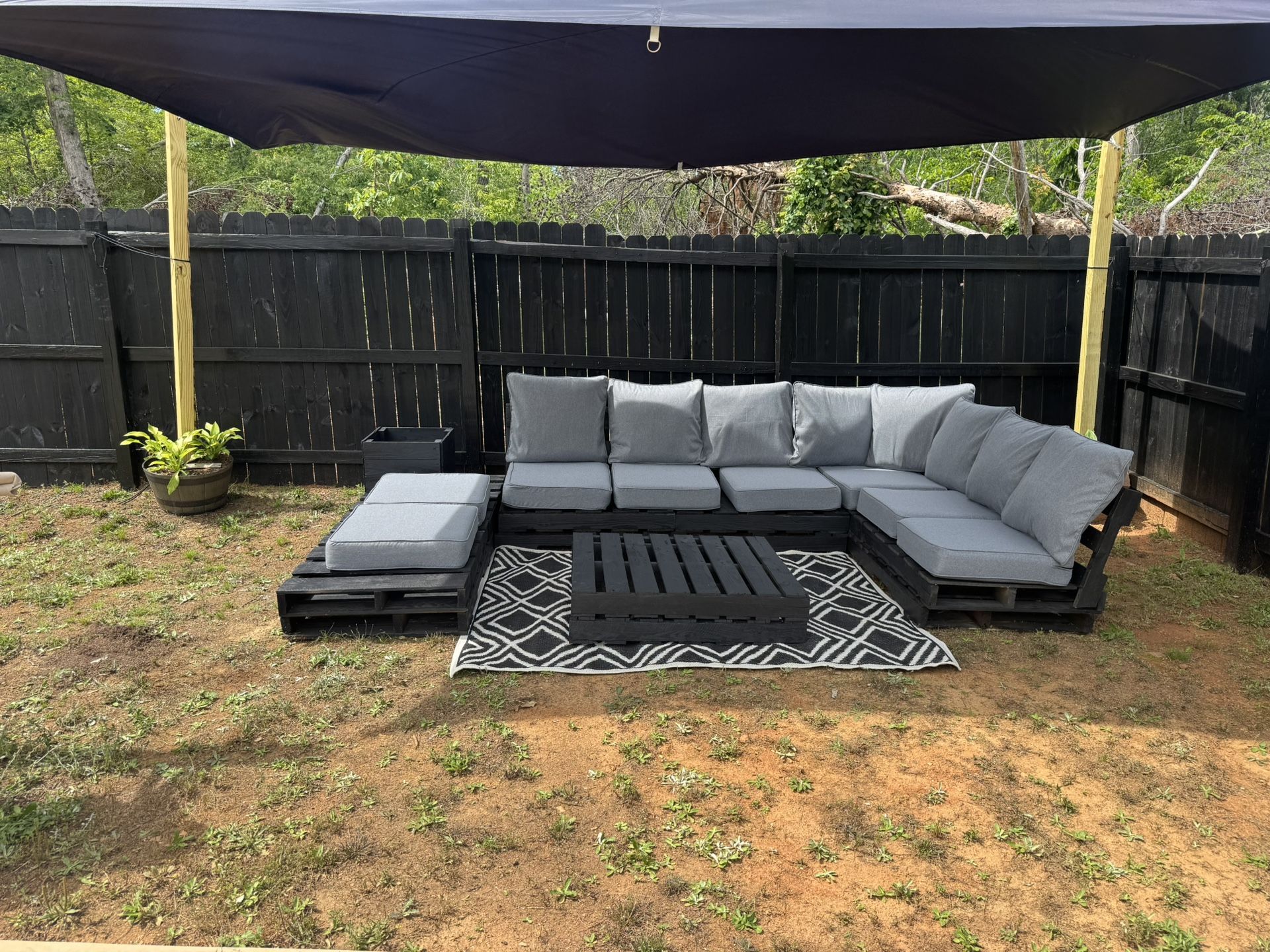 U Shaped Outdoor Sectional Lounge Couch