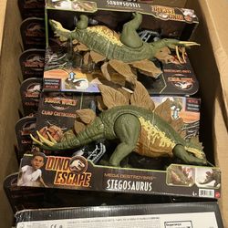 Set of 60 Jurassic World Camp Cretaceous Mega Destroyers Stegosaurus Dinosaur Action Figures, Movable, NEW