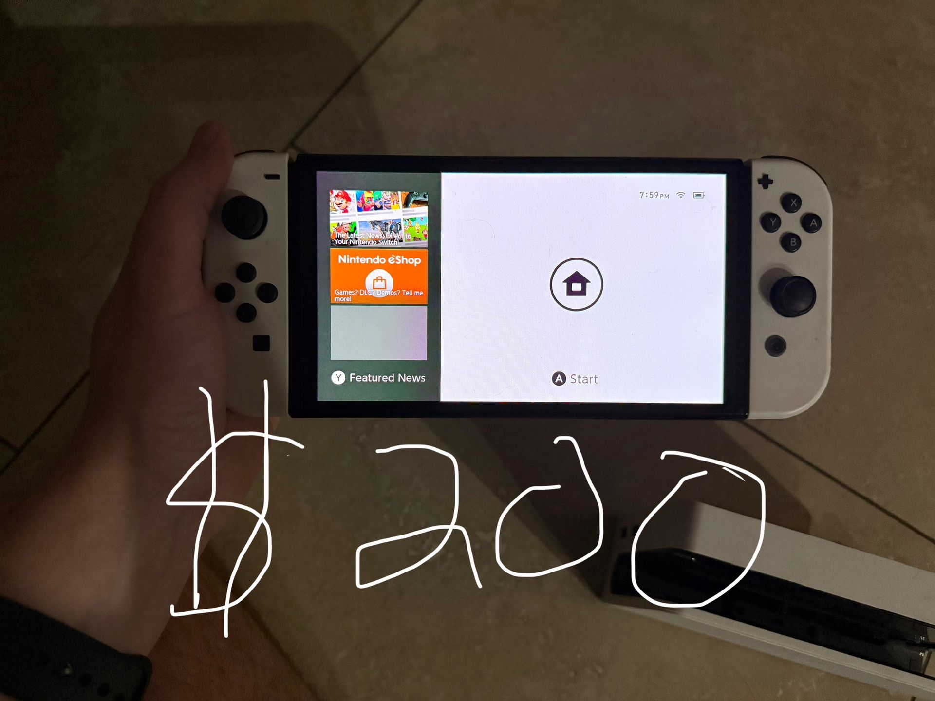 Switch Oled - With 250 GB Micro SD Card - $200