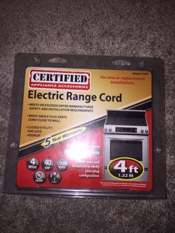 Electric range cord 4 wire