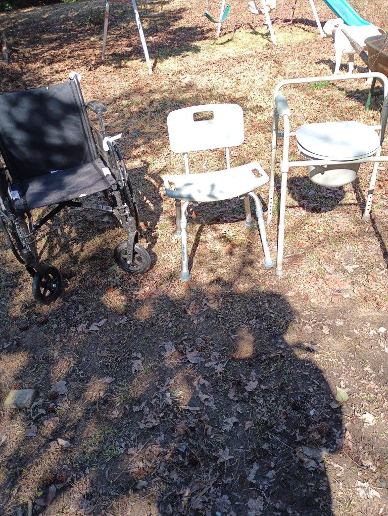 Wheelchair, Bath Chair, And Bed Side Potty