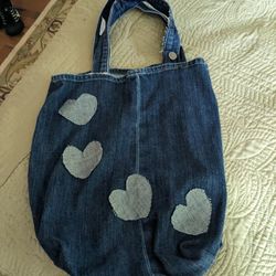 Handmade Used Jeans Tote Bag 