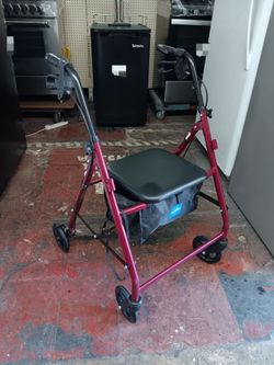 Medline aluminum rollator walker 350lbs max