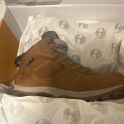 Timberland Waterproof Brown Nubuck Ankle Hiker Boots Men's Lace Up