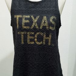 Texas Tech Black Lace Top size Woman's Small 