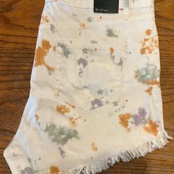 New Women’s Wild Fable Tan / Pastel Colorful Fringe High Rise Shorts Plus Size Size 18