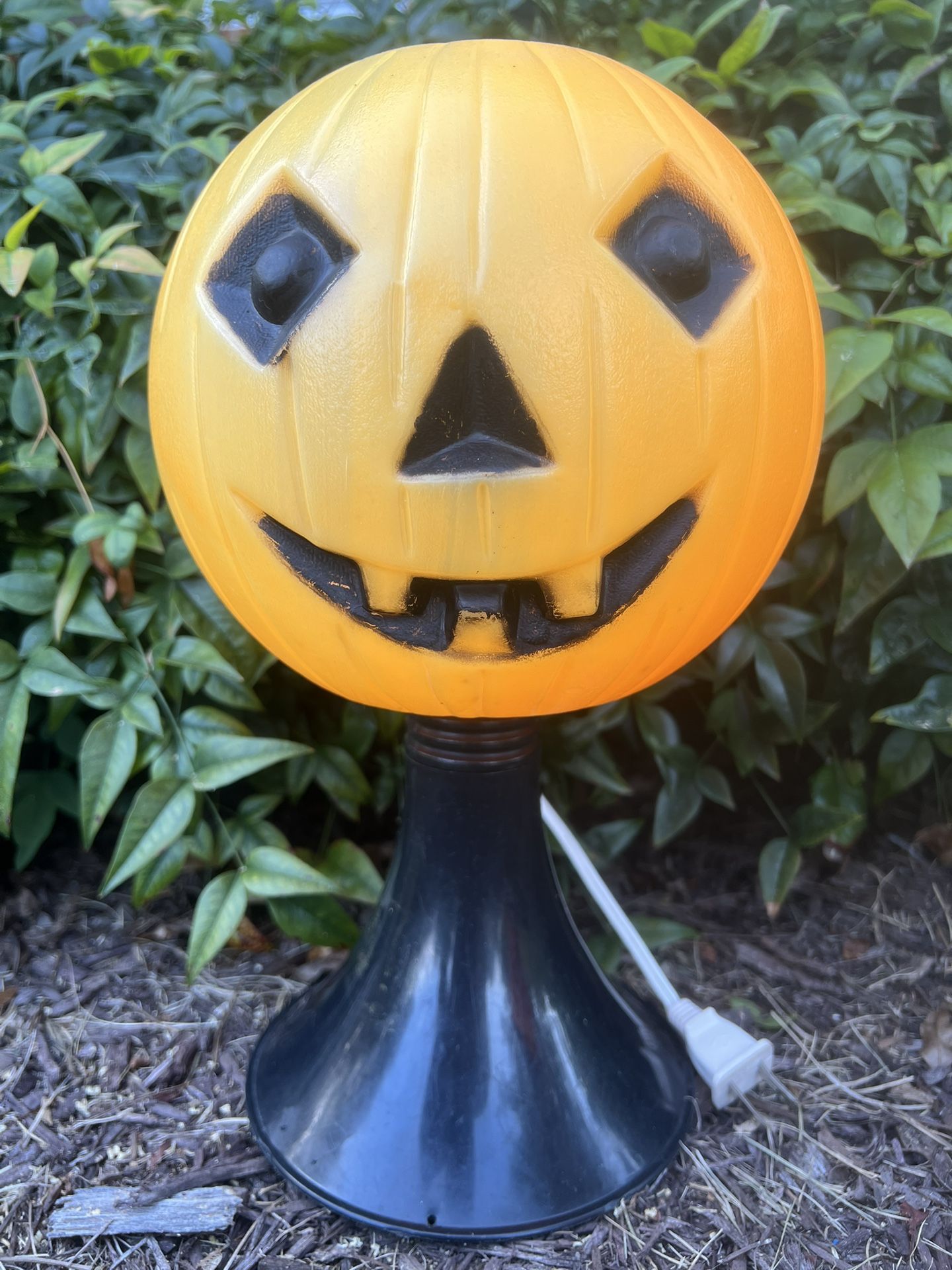 12.5” Pumpkin Lamp Blow Mold-1960s Vintage Halloween