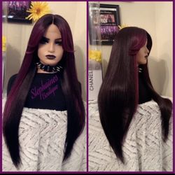 Human Hair Blended Lace Front Wig 