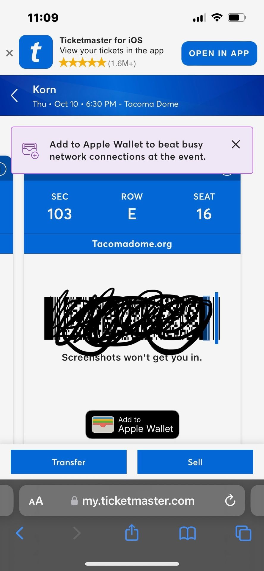 Korn Tickets