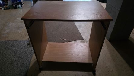 Wood Laminate Side Table with Bottom Shelf
