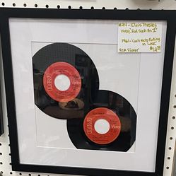 Vinyl 45 RPM Elvis framed
