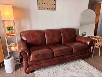 La-Z-Boy Genuine Leather Sofa – 100% Genuine Leather – Premium Brown Couch