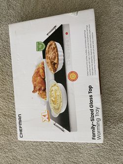 Family Sized Glass Top Warming Tray