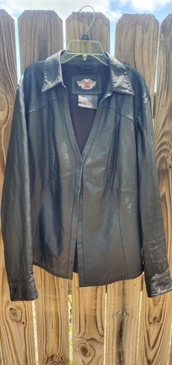 Womens Leather HARLEY DAVIDSON thin Shirt/jacket