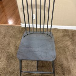 3 Matching Metal Chairs