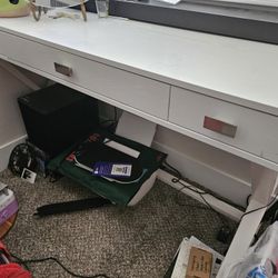 White Desk 3 Drawers 
