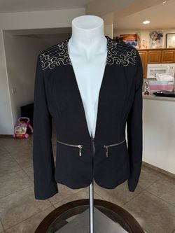 Simply Couture Blazer with gold embroidered on arms