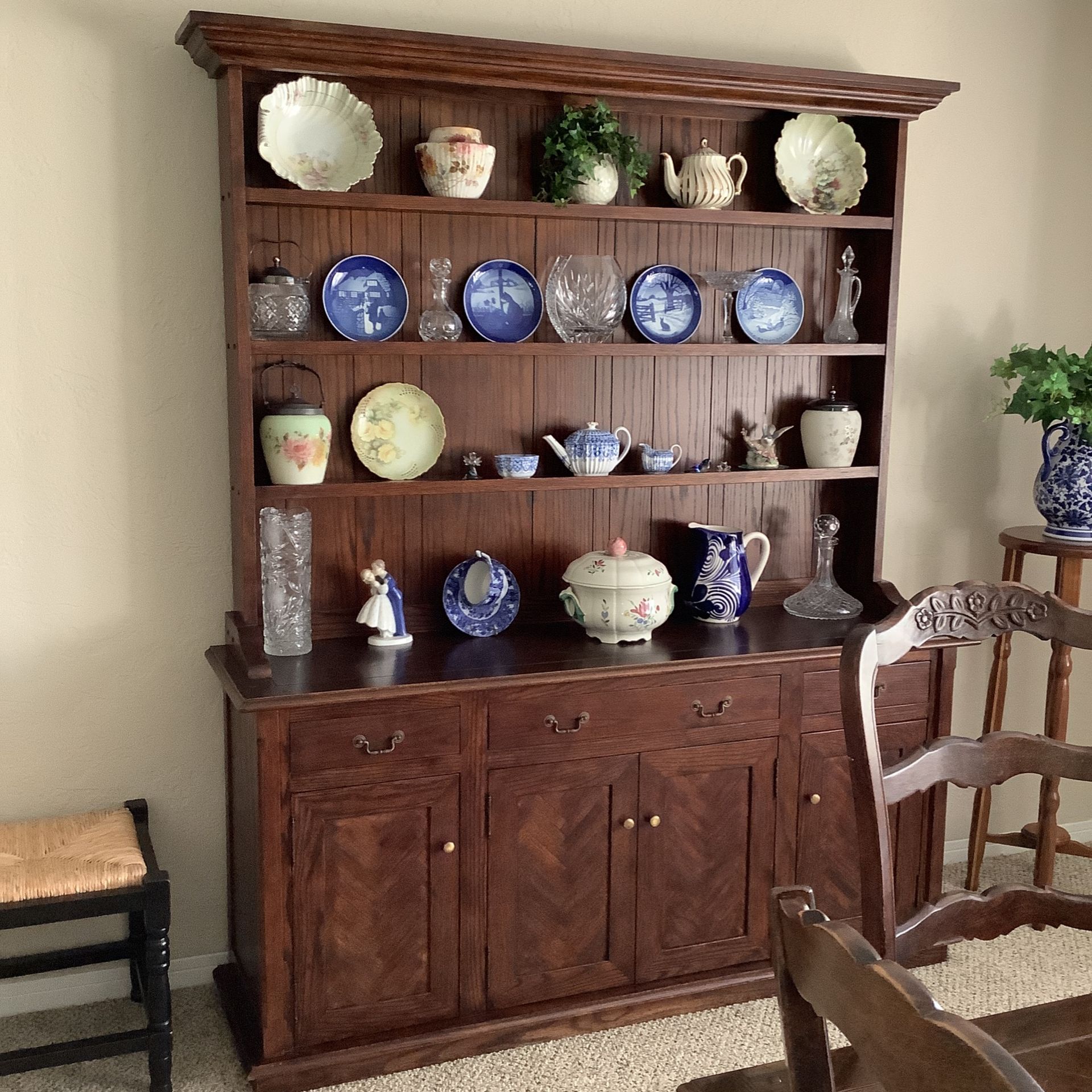Fremarc Country French Buffet With Removable Hutch Top.