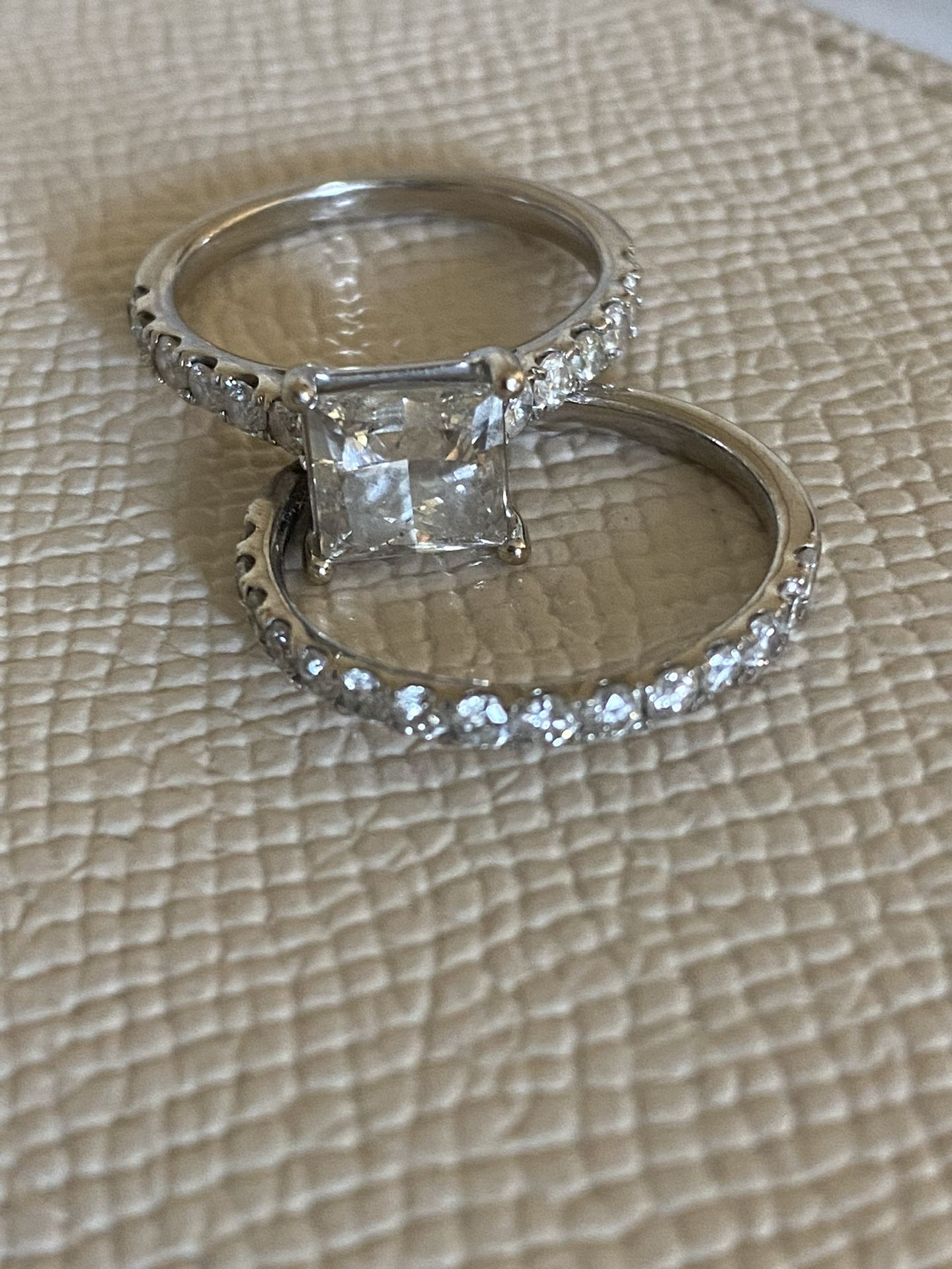 Engagement Ring + Wedding Band