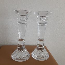2 Candeleros De Cristal