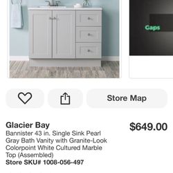 43 inch bathroom vanity