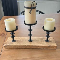 Wooden/Metal Candle holder 