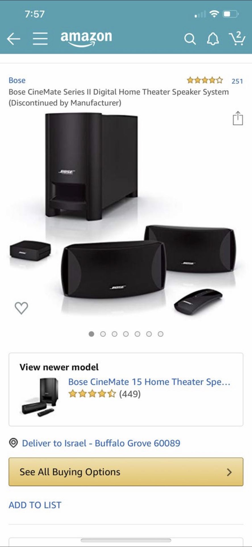 Bose cinemate ll