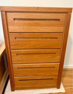 Wood dresser and nightstand
