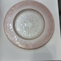 6 Pink Charger Plates
