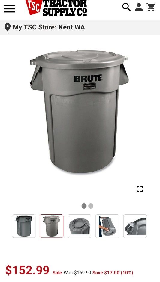Rubbermaid 55 Gallon Cans
